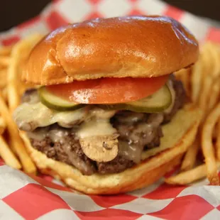 Mushroom Swiss Tavern Burger