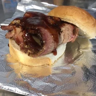 Brisket Sandwich with his own home made sauce