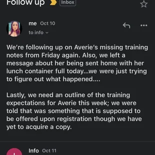 Emails between TDR and myself