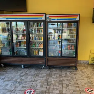 the inside of a donut shop