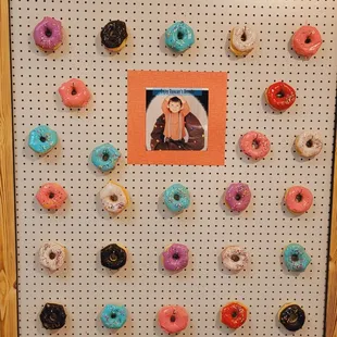 Donut Wall with pegboard and Top Donuts