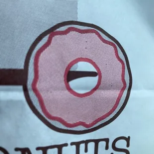 a bag with a donut&apos;s logo on it