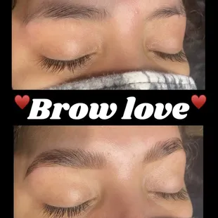 Brow lamination and color