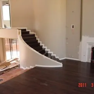 Hardwood stairs