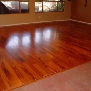 Armstrong Tigerwood, glued down over concrete with Bostik MVP, Marana AZ
