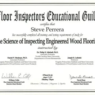 The only one in southern Arizona. Goes beyond any certification one can take.