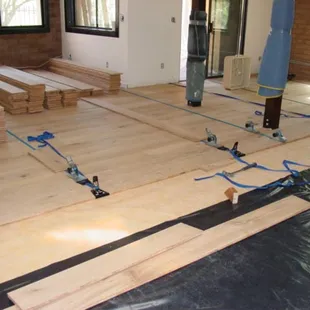 Installing TEKA 8 inch by 10 foot by 3/4 inch european white oak in a Ventana Golf Villa