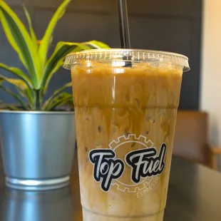 a cup of iced coffee