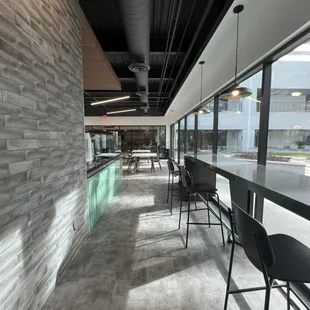 the interior of a coffee shop