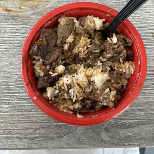 steak bowl mini with white rice no vegetables