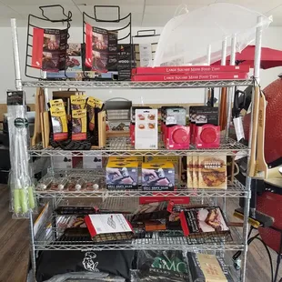 Grilling tools and supplies.