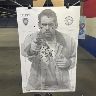 When this guy showed up to audition for the "Target Ad", I wonder if he knew we'd be blasting his ass? LOL  Brand new handgun.
