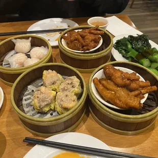 Har Gow, Pork Shumai, Chicken Feet, Chinese Broccoli