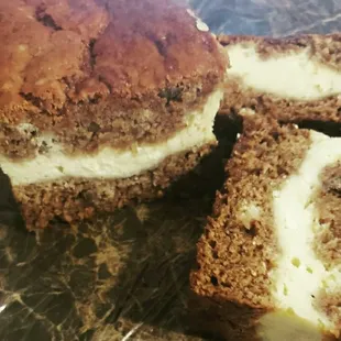 Banana bread cheesecake loaf