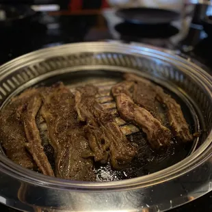 Short ribs on the grille