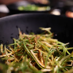 Sliced green onions. Soooo good