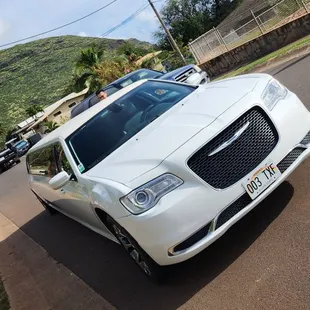 Front of limousine