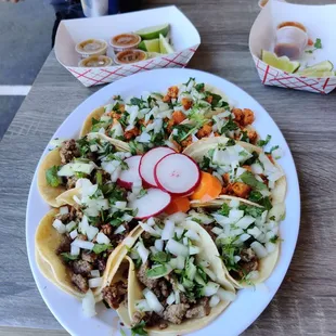 Delicious taco platter