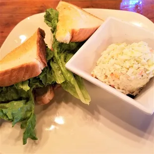 special of the day:  Chicken salad sandwich with cole slaw