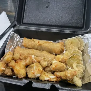 Sampler (egg rolls, fried pickles, &amp; cheese bites)