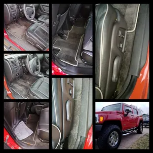 Dog Hair to no dog hair. 8 hr interior and exterior.