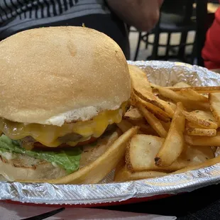The Camp cheeseburger