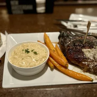 Ribeye, Risotto &amp; Baby Carrots