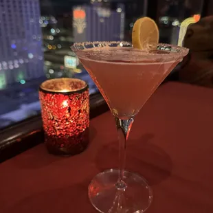 Raspberry lemon drop cocktail