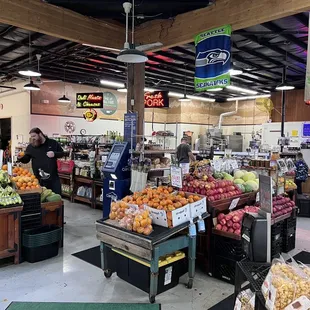 the produce section