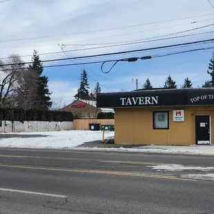 the front of the building