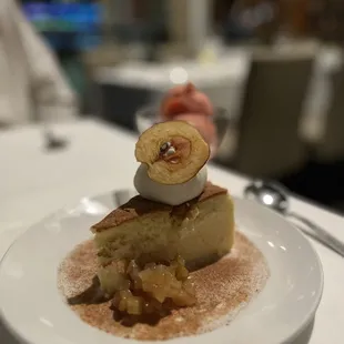 a dessert on a plate