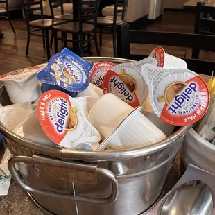 a bucket of food