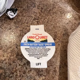 Fake butter.
