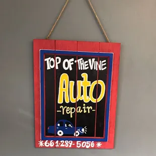 A beautiful handmade sign from a wonderful customer