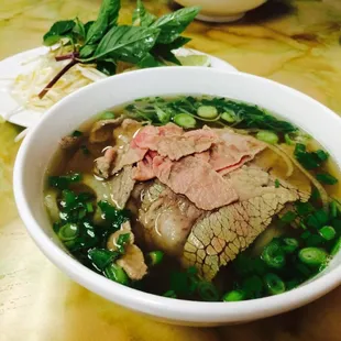 Raw Steak and Brisket Pho.