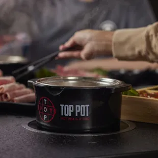  a person cooking food