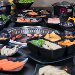 Chinese Hot pot and Korean BBQ