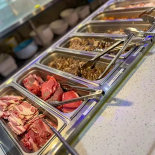a variety of food items