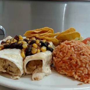 Tuesday special, chicken enchiladas.