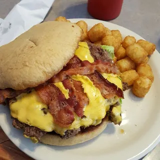 Leopard Burger with your choice of side