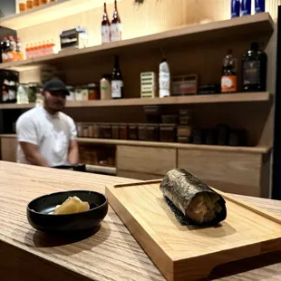 California handroll at bar seating