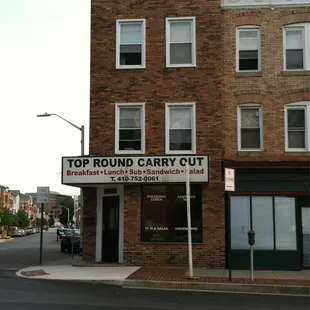 the front of the building