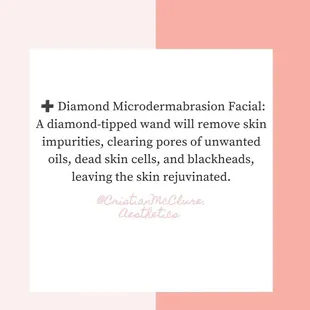 Diamond Microdermabrasion Facial