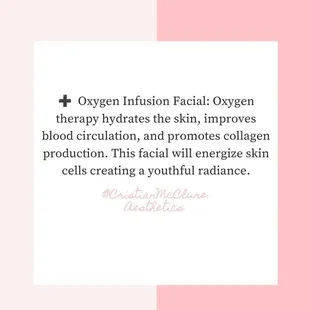 Oxygen Infusion Facial