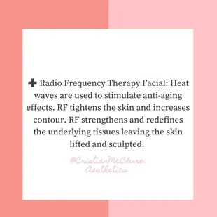 Radio frequency skin tightening Facial