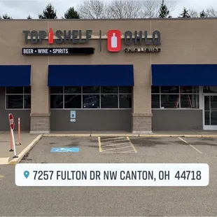 the front of the store