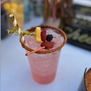 The best bartender service I have ever had . She was friendly on time and made the best drinks and signature shots .