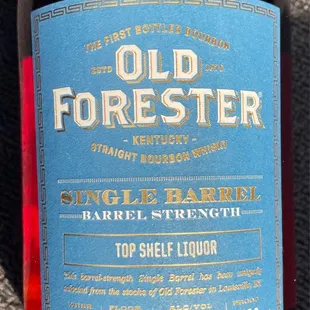 Old Forester Single Barrel 135 proof