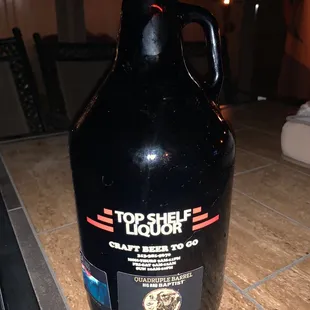 Craft beer growler! Way to go.