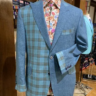 A nice mash-up, 3 different fabrics from Loro Piana